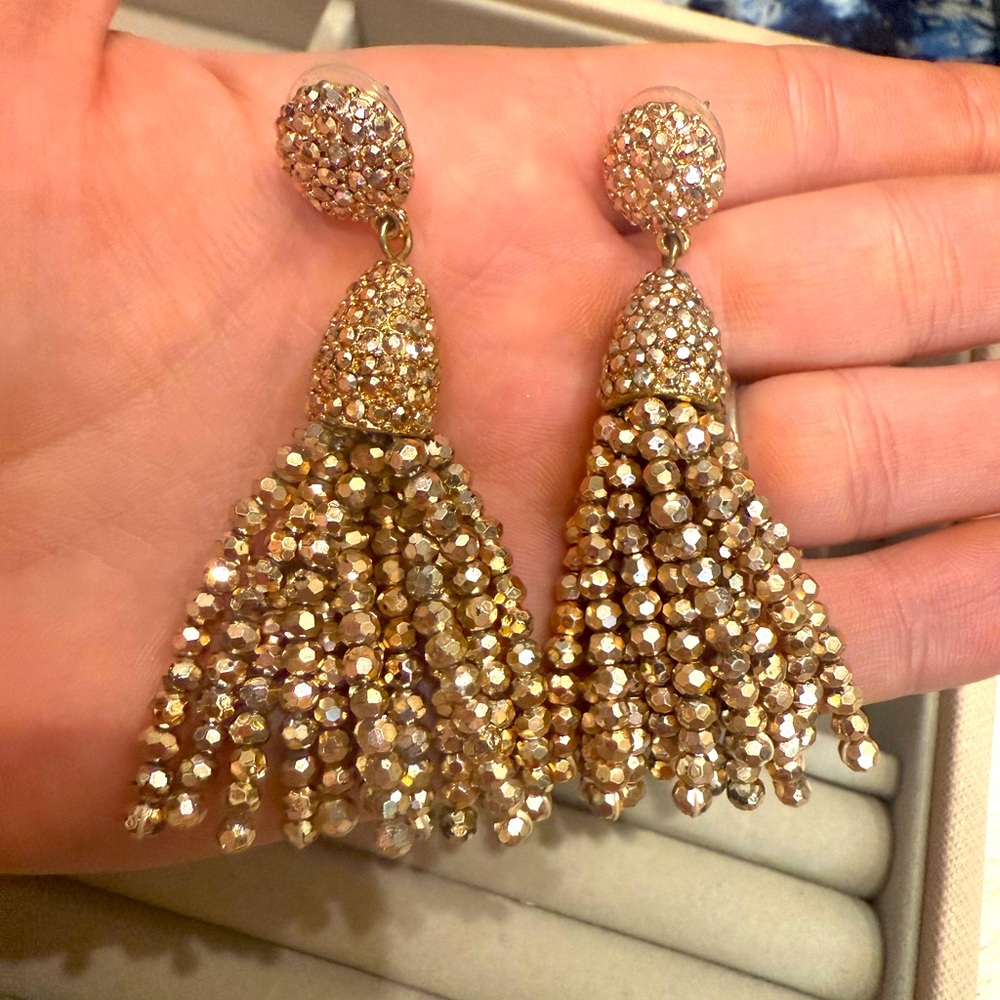 Bauble bar gold sparkly earrings